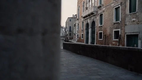 Empty Venice Street Stock Footage 115718236