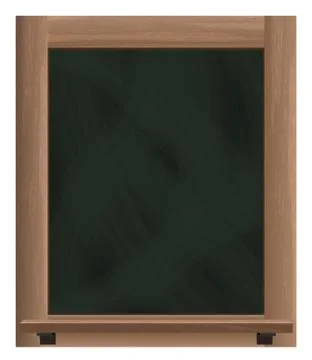 Empty vertical blackboard frame object isolated vector illustration Stock Illustration