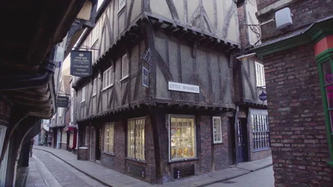 Empty View Of The Shambles York Video stock 242706885