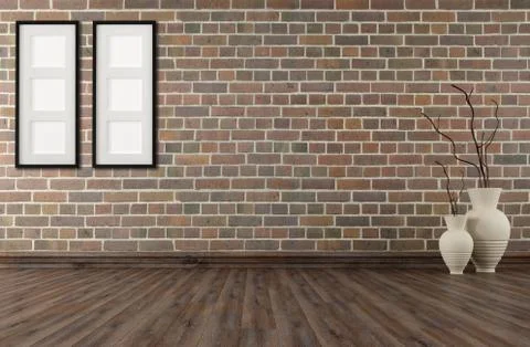 Empty vintage interior Stock Illustration