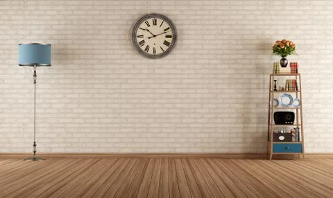 Empty vintage room Stock Illustration