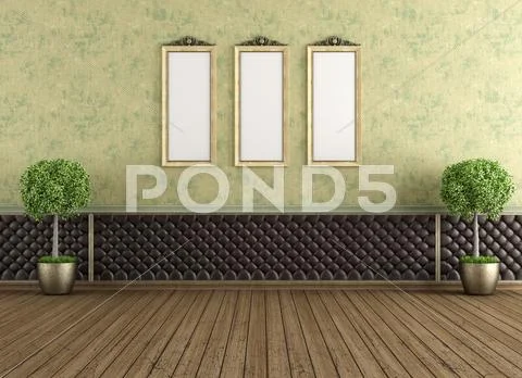 Empty vintage room Stock Illustration