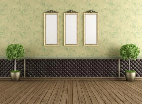 Empty vintage room Stock Illustration