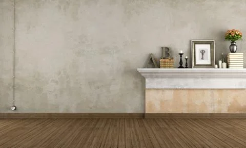 Empty vintage room Stock Illustration