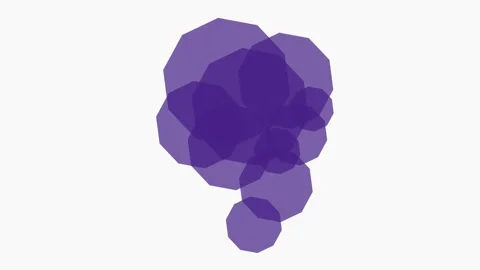Empty violet pop art speech bubble in a comic style. Hand drawn illustrated Stock Footage 148144506