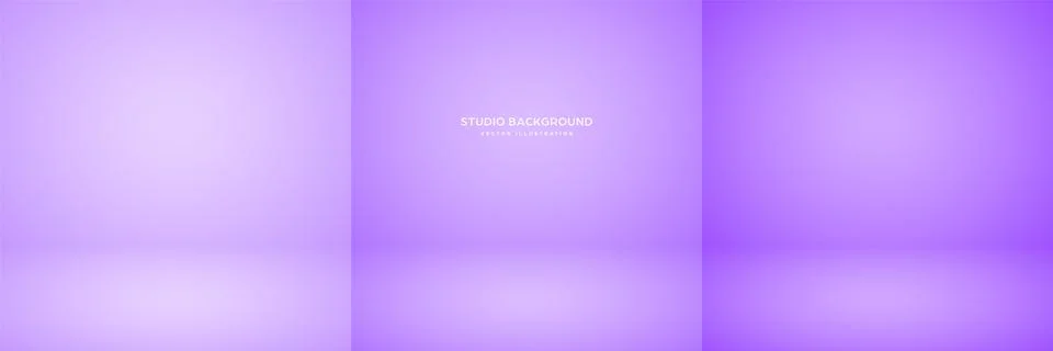 Empty violet studio abstract backgrounds with spotlight effect. Product showcase Stock Illustration