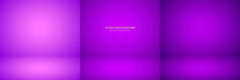 Empty violet studio abstract backgrounds with spotlight effect. Product showcase Stock Illustration