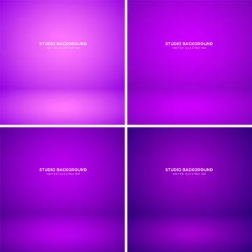 Empty violet studio abstract backgrounds with spotlight effect. Product showcase Stockillustratie