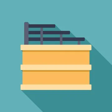 Empty vip box with seats offering privileged view in a stadium Stock Illustration
