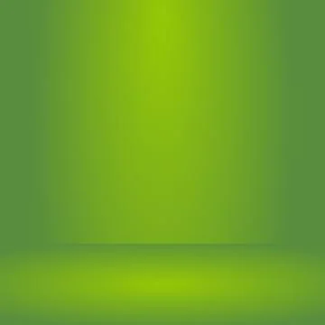 ,Empty vivid lighting green studio room background ,Template mock up for display Stock Illustration