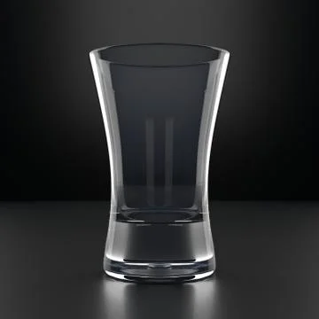 Empty Vodka Glass Stock Illustration