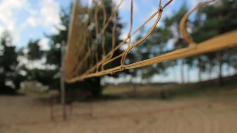 Empty Volleyball field Stock Footage 73768623