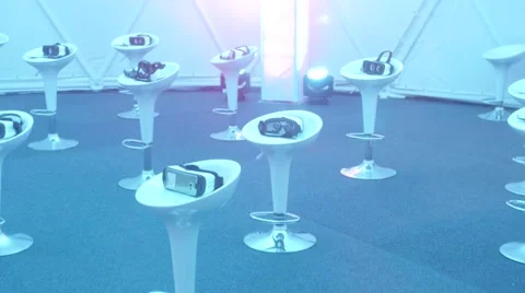 Empty VR virtual reality cinema Stock Footage 68992556