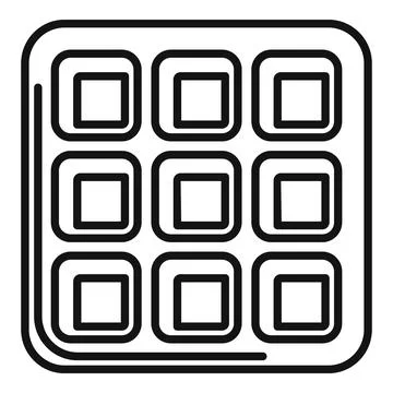 Empty waffle iron preparing to cook delicious breakfast Stock Illustration