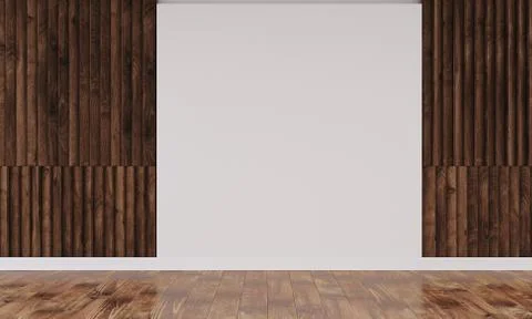 Empty wall in modern interior Illustrazione stock