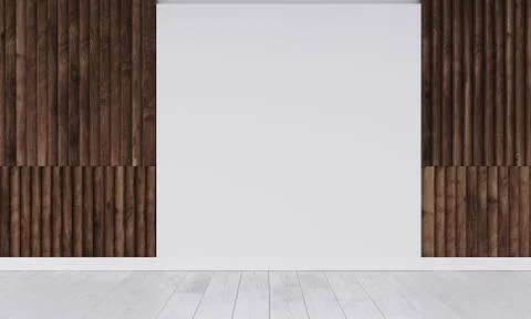 Empty wall in modern interior Stock Illustration
