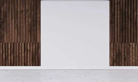 Empty wall in modern interior Illustrazione stock