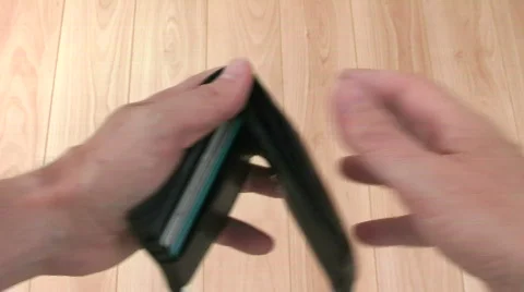 Empty Wallet Stock Footage