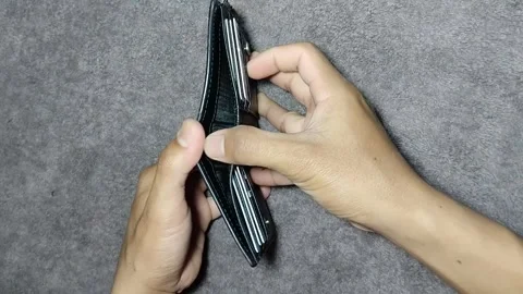 Empty wallet Stock Footage 290854664