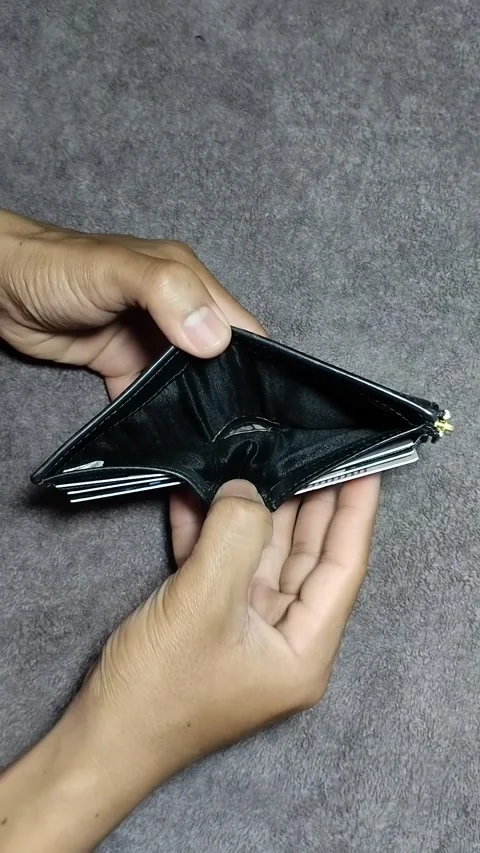 Empty wallet Stock Footage 290854679