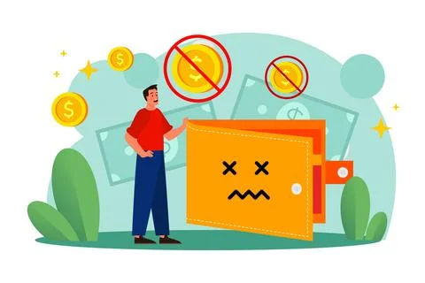 Empty wallet Stock Illustration