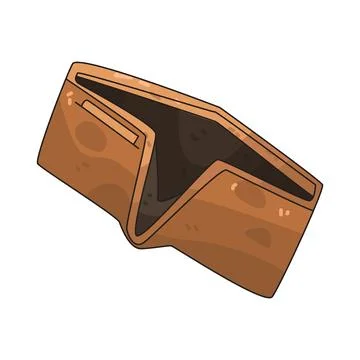 Empty Wallet illustration Stock Illustration