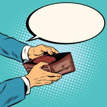Empty wallet, no money Stock Illustration