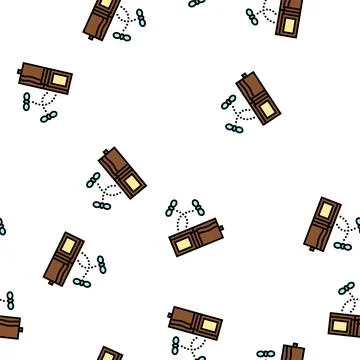 Empty wallet vector seamless pattern Illustrazione stock