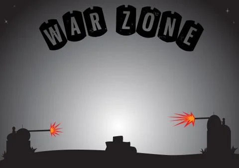 Empty war zone Stock Illustration