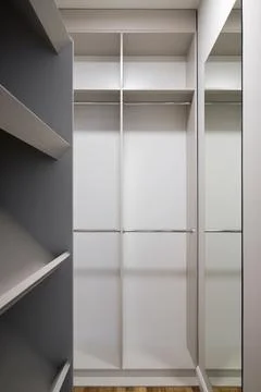 Empty wardrobe with big mirror Fotos Stock
