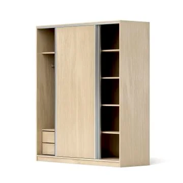 Empty wardrobe with sliding doors Stock Illustration
