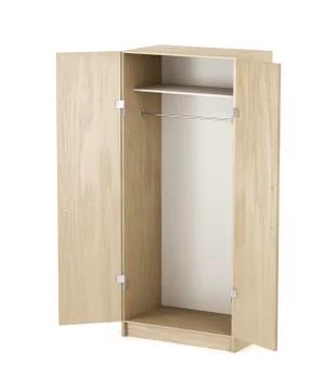 Empty wardrobe on white background Stock Illustration