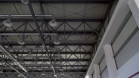 Empty Warehouse Background Stock Footage 128492078