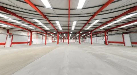 Empty warehouse Stock Photos