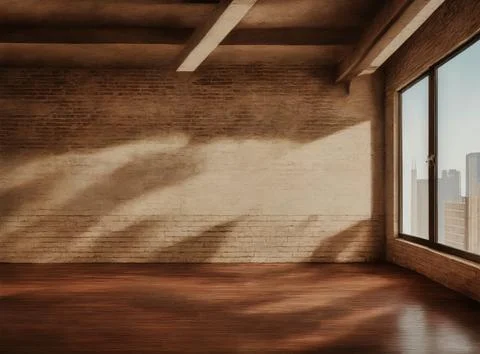 Empty warehouse wall or commercial area, industrial background Stock Illustration
