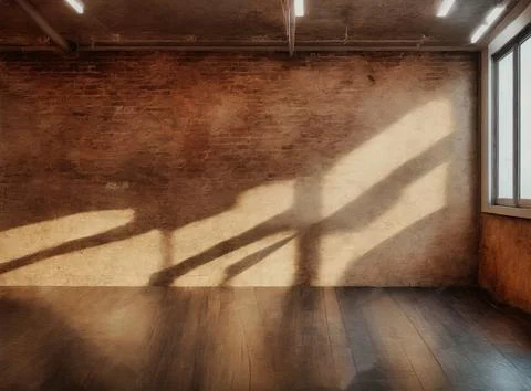 Empty warehouse wall or commercial area, industrial background Ilustración de archivo