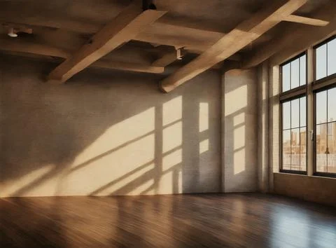 Empty warehouse wall or commercial area, industrial background Ilustración de archivo
