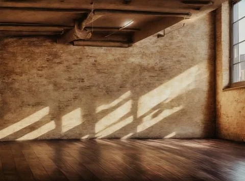 Empty warehouse wall or commercial area, industrial background Ilustración de archivo