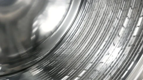 Empty Washing Machine Drum Spinning Stock Footage 134562704