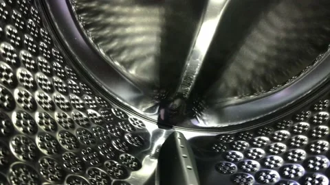 Empty washing machine drum, stainless steel Stock Footage 133171503