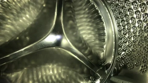 Empty washing machine drum, stainless steel Stock Footage 133171522