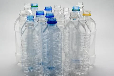 Empty water bottles Stock Photos