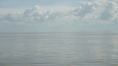 Empty Water Clouds Stock Footage 42685351