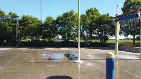 Empty water park because of COVID pandemic Stock Footage 137427017