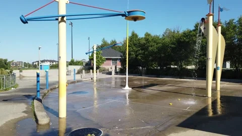 Empty water park because of COVID pandemic Stock Footage 137427084