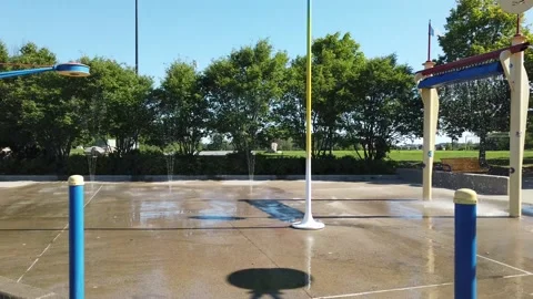 Empty water park because of COVID pandemic Stock Footage 137427152
