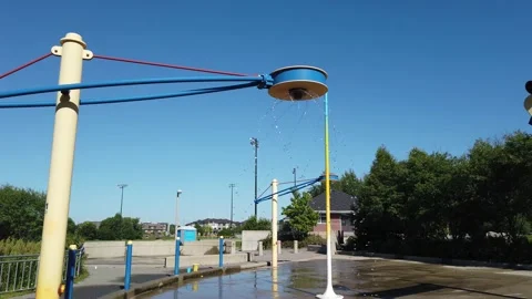 Empty water park because of COVID pandemic Stock Footage 137427292