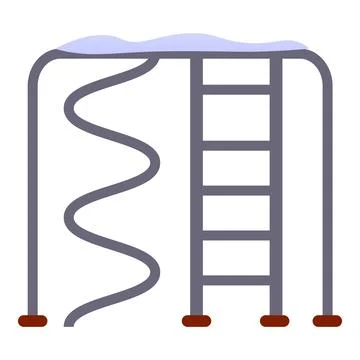 Empty water park slide standing on white background Stock Illustration