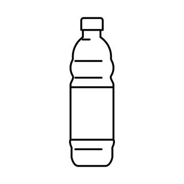 Empty water plastic bottle line icon vector illustration Stock Illustration