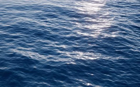 Empty water surface, 3d rendering. Stock Illustration